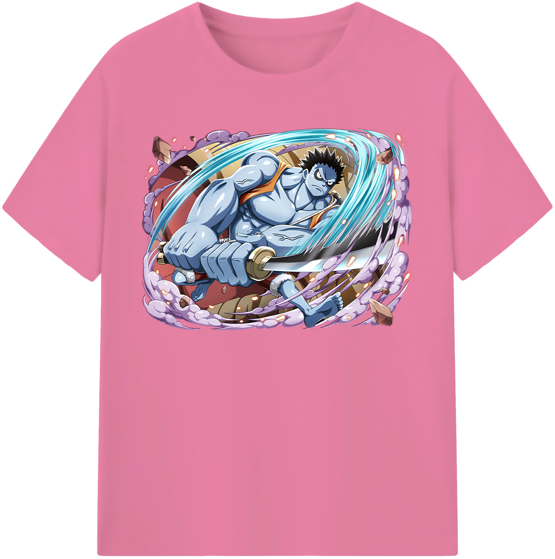 ワンピース モンキー・D・ルフィ ONE PIECE Monkey D. Luffy 綿100％半袖Tシャツ（フロントプリント）